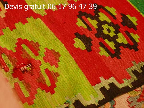 Comment restaurer un tapis iranien ancien ? Alteration couleur tapis