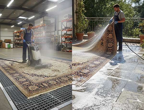 Emplacement pour nettoyer un grand tapis