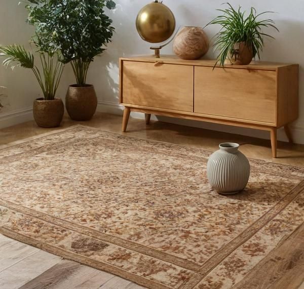 Pourquoi le tapis d’Orient beige séduit les intérieurs modernes ? Espace décoré avec un tapis d’Orient beige