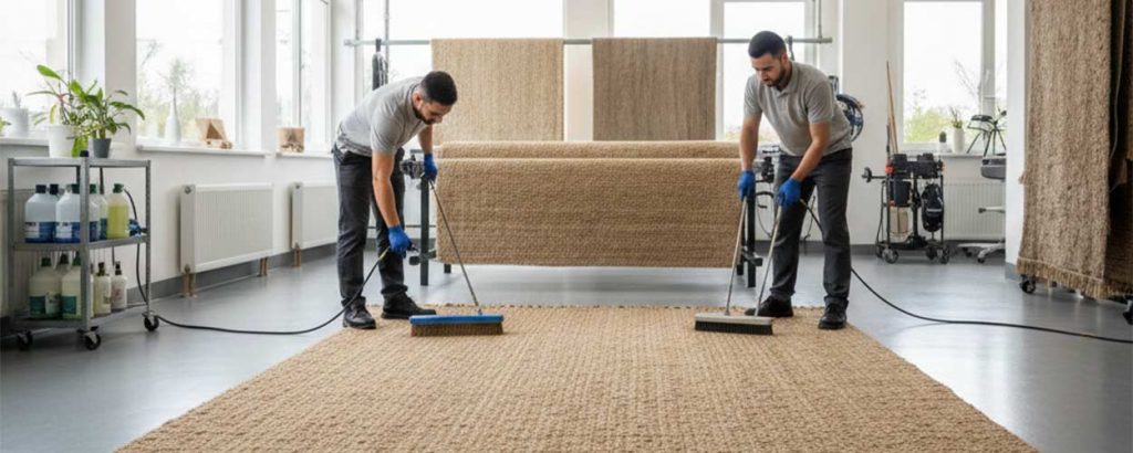 Nettoyage de tapis en jute