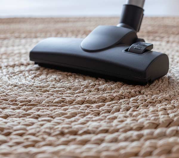 Nettoyage de tapis en jute avec aspirateur