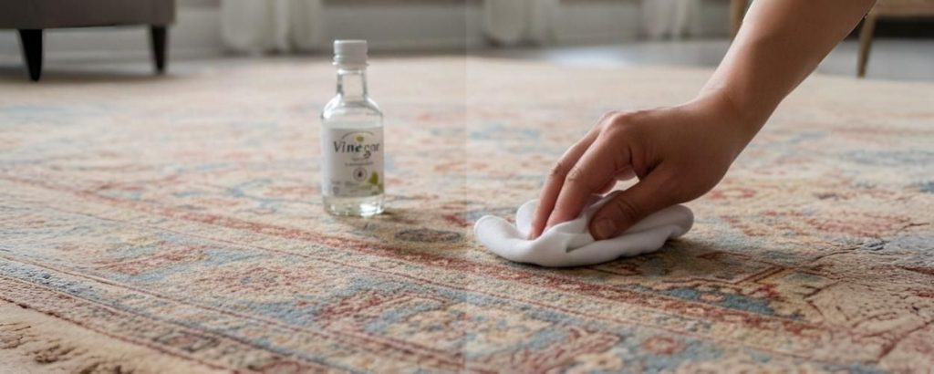 Nettoyage de tapis en laine au vinaigre blanc