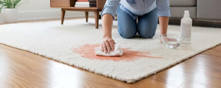 Réparation Tapis - Franges, lavage, lisières, trous... Nettoyer une tache de jus ou de smoothie sur un tapis