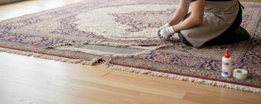 Produits pour reparer un tapis abime a la maison