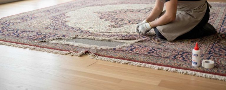 Produits pour reparer un tapis abime a la maison