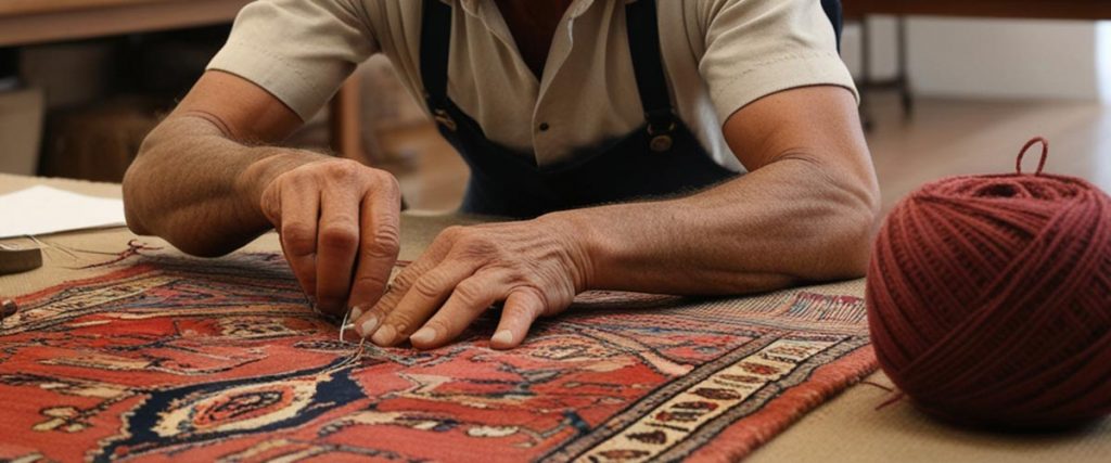 Remettre des laines sur un tapis