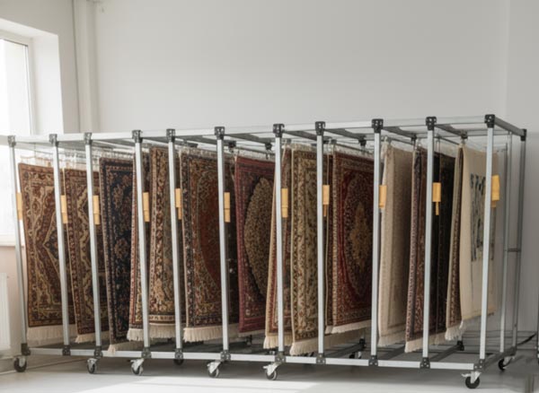 Séchage vertical de tapis