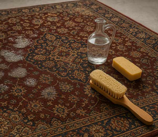 Solution de nettoyage pour tapis à base d’eau gazeuse