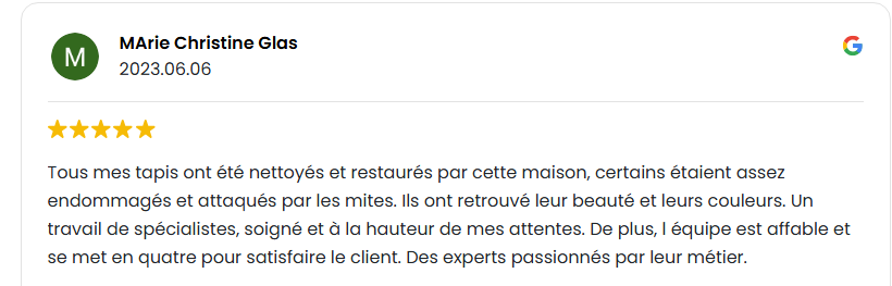 Témoignage sur le fait de restaurer un tapis mité