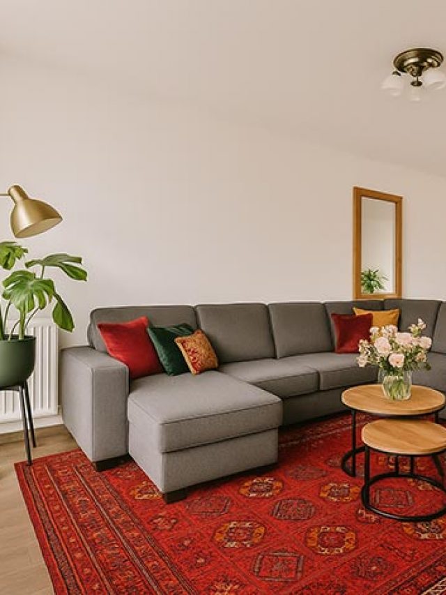 Idées de décoration avec un tapis d’Orient rouge