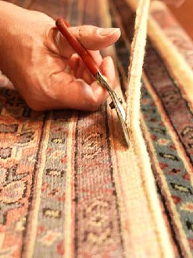 Restauration bordure tapis persan ancien